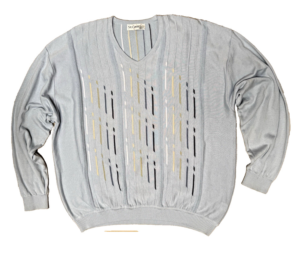 St Croix Shop Luxury Cotton Sweater V Neck XXL